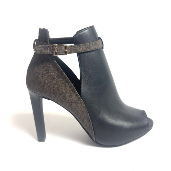 Michael Kors Womens Open Toe Bootie Black Size 9 M - Picture 1 of 6